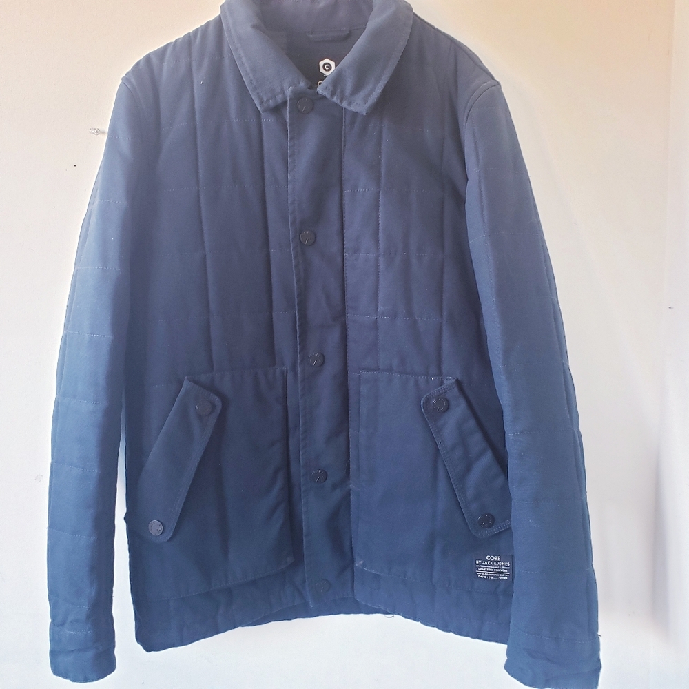 Men's Navy Blue Quilted Jacket